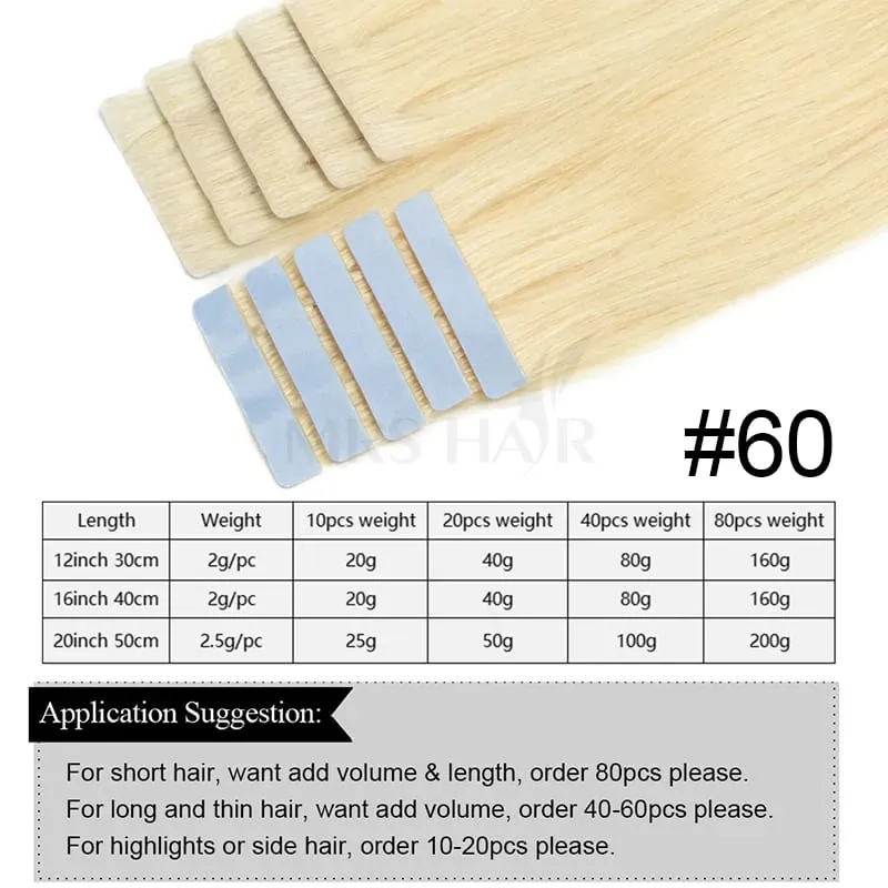 Tiêm Băng trong Phần Mở Rộng Tóc Con Người Băng Vô Hình trong Phần Mở Rộng Tóc 1B Tự Nhiên Liền Mạch PU Sợi Ngang Băng Trên Tóc 10 cái/gói