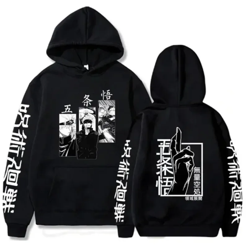 hoodies for man 3D Anime Satoru Gojo Printing Hooded Men Women Hoodies Prevalent Harajuku Manga Unisex Sweatshirt Men's clothing