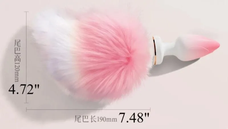 Super Fluffy Soft Fox Tail Anal Plug APP&Wireless Remote Heating Strong Vibration Silicone Adult Sex Toys for Women&Unisex 18+