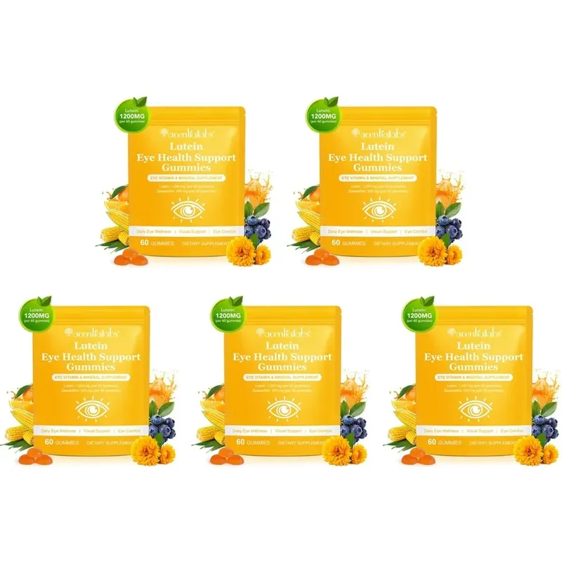 Lutein Eye Health Gummies 40mg with Zeaxanthin Vitamin A C & E Visual Support Blue Light Support & Eye Comfort Vegan 60 Count