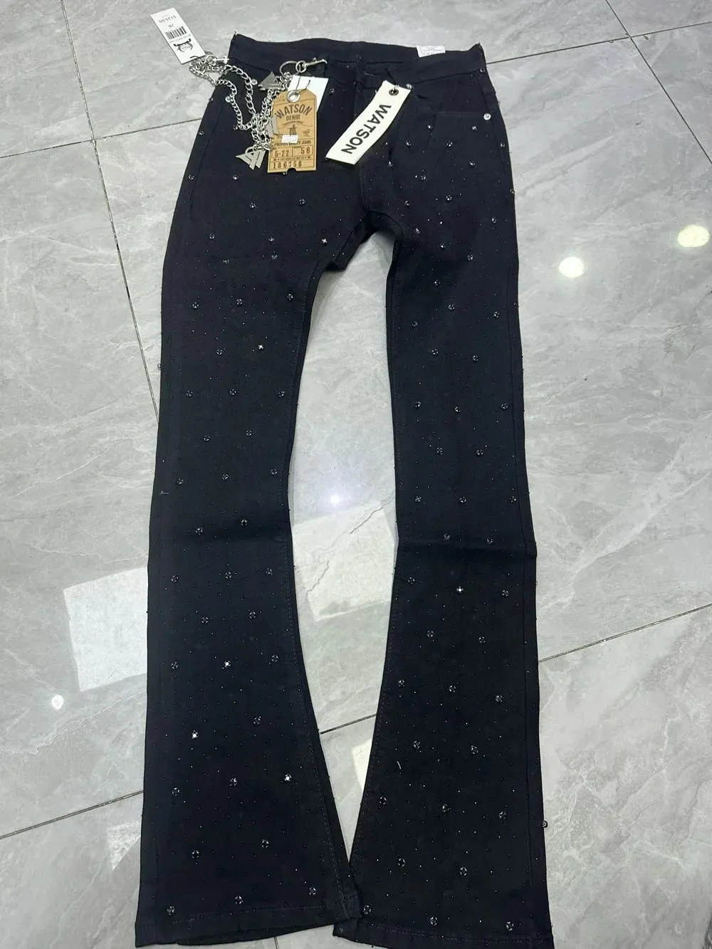 2026 Men's Multi-Pocket High Street Quality Slim Fit Skinny Long Denim Flared Men Yellow Red Pink Jeans Pants