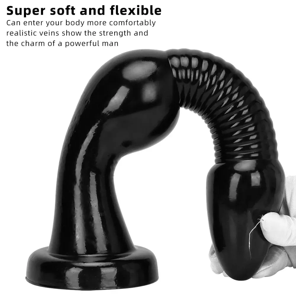 Huge Black Anal Plug Monster Dildo Vagina Anus Expander Soft Anal Toys for Gay Men with Suction Cup Big Dick Adult Sex Toys 18+