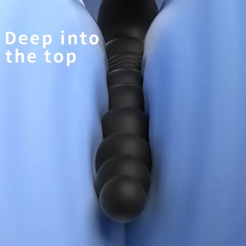 Remote Control Sex Toys Delay Ejaculation Lock Pull Beads Telescopic Vibrating Double Rings Anal Prostate Stimulation Pleasure