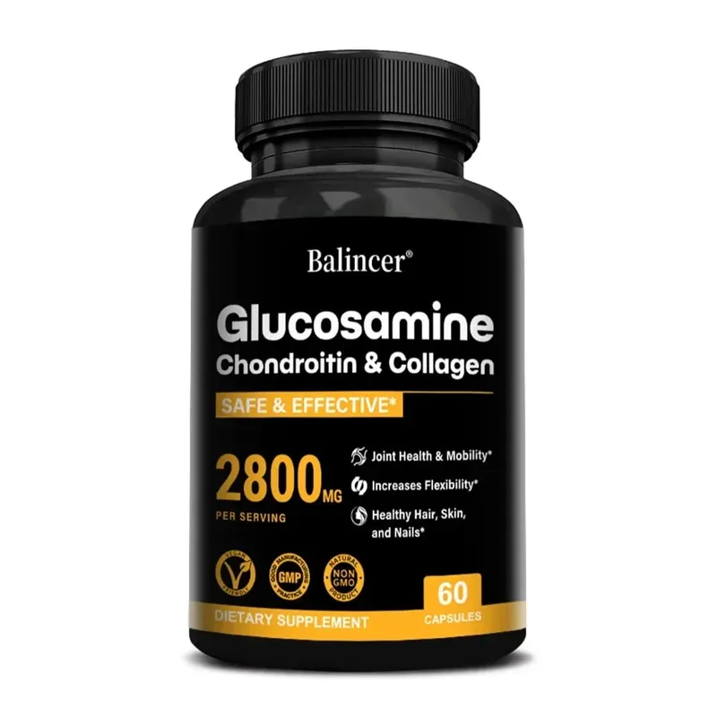 Glucosamine Chondroitin MSM Capsules Joint Support Supplement Support Cartilage Flexibility Bone Strength & Hair Skin Nail