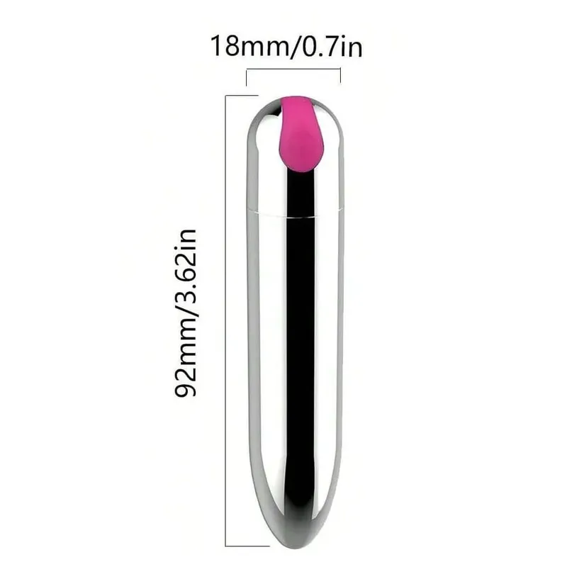 USB Rechargeable Bullet Vibrator - Waterproof Mini Powerful Vibrator 10 Modes Clit G-Spot Stimulator Sex Toy for Women