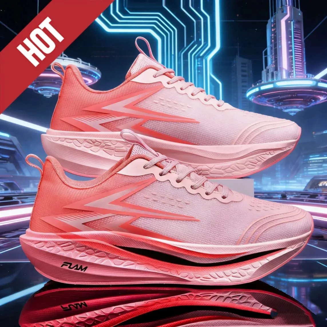 Men Women Carbon Plate Marathon Running Shoes Breathable Lightweight Non-Slip Racing Training Sports Athletic Sneakers