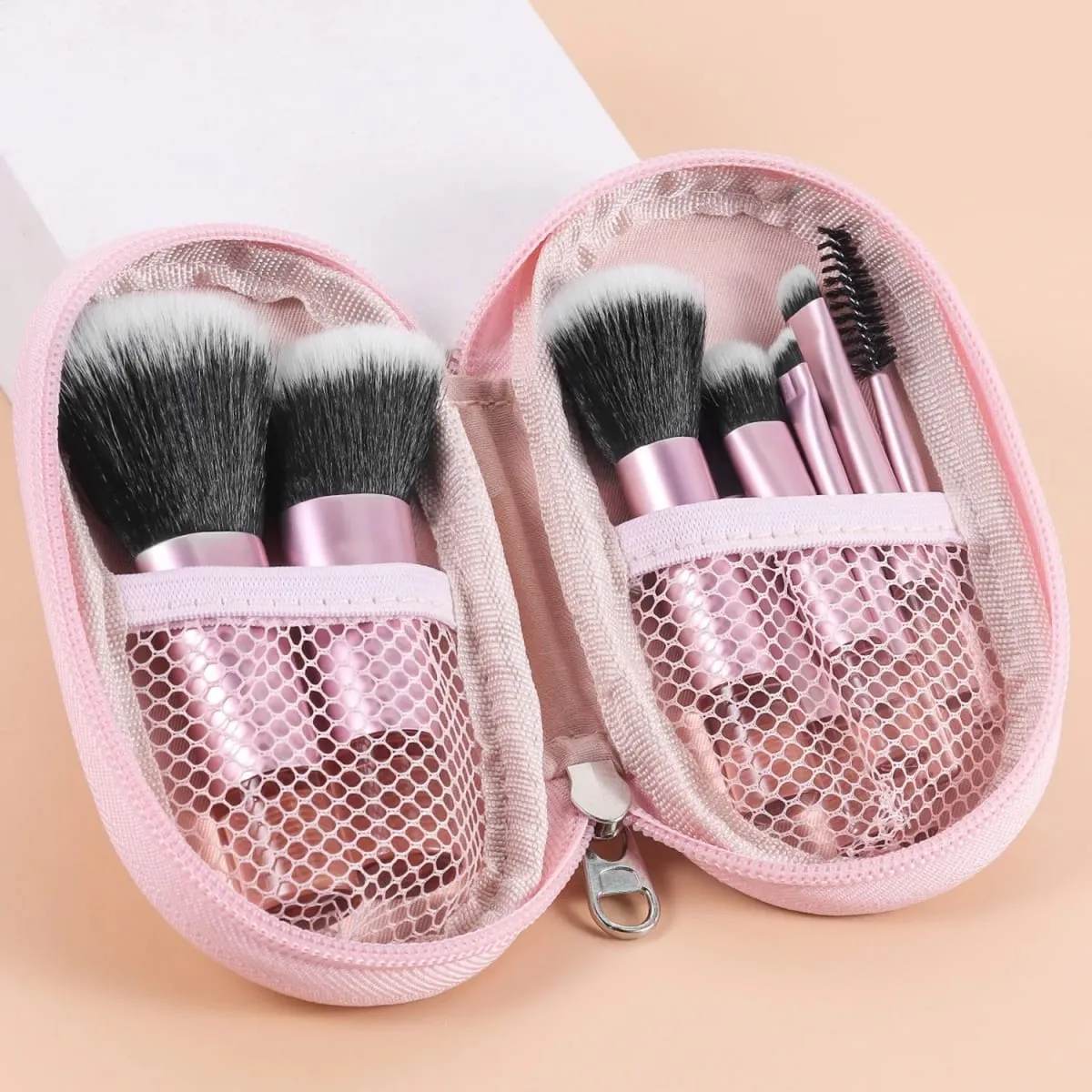 10-Piece Mini Makeup Brush Set with Bag Portable Travel Size Makeup Brush Available in Multiple Colors