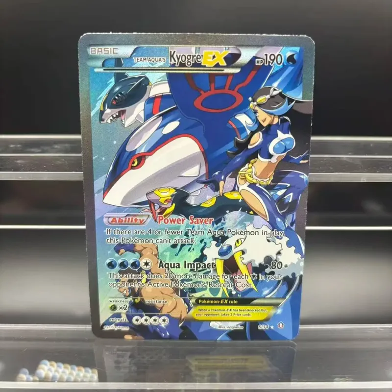 DIY Collection Cards Groudon Kyogre EX EN Self Made Single Card Classic Game Anime Card Gift Toy