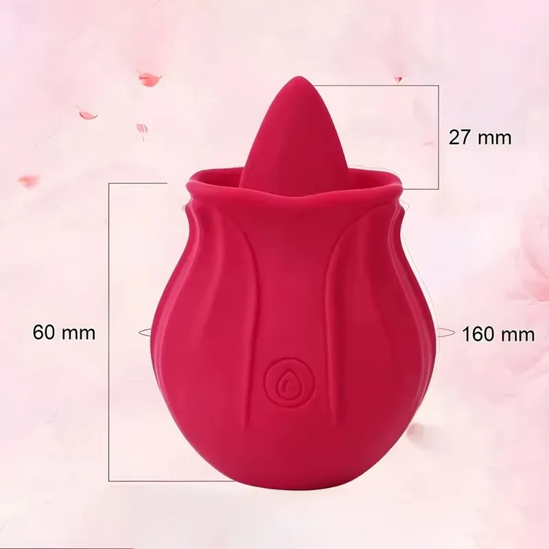 Roseformad vibrator Kroppssäker sexleksak i silikon för kvinnor Vattentät Uppladdningsbar Multi-Speed ​​Vibrationer Diskret vuxenpresent