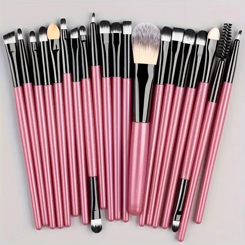 20Pcs Eye Makeup Brushes Set Detail Eyeshadow Brush Makeup Brush White Ultra Soft Eyeshadow Eyeliner Blending Makeup Tool