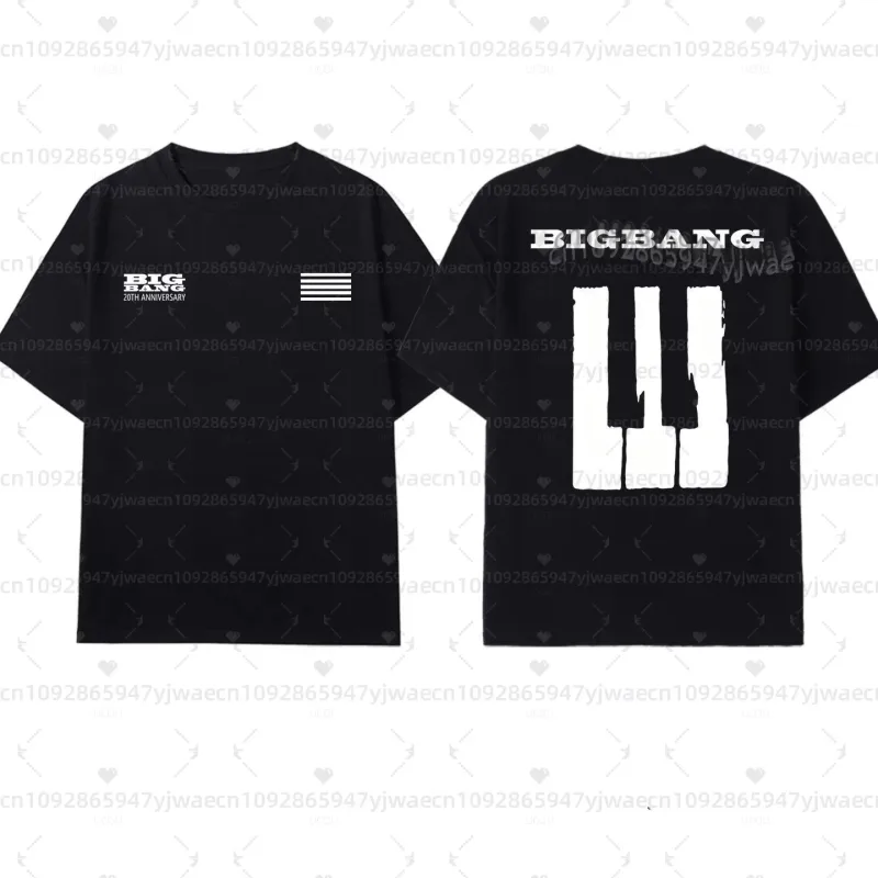T-Shirt Bigbang 20th Anniversary Concert G-Dragon fans Manica corta Unisex donna Felpa traspirante T-Shirt assorbente uomo felpe con cappuccio