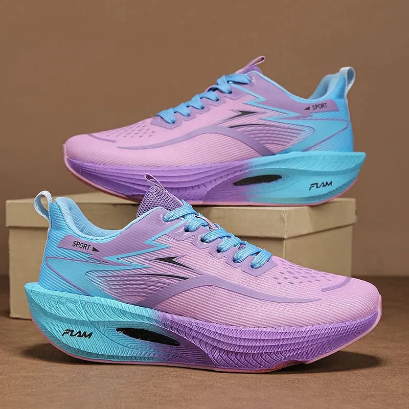 Men Marathon Sports Running Shoes Carbon Board Breathable Lightweight Women's Comfortable Autumn Christmas Athletic Sneakers