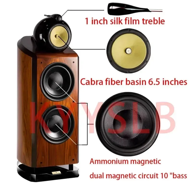 300W 10 นิ้ว 3-Way 4 หน่วย High-end Passive ลำโพงโฮมเธียเตอร์ชั้นลำโพงขนาดใหญ่ BASS ลำโพง High Fidelity