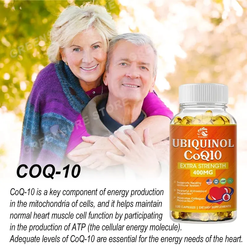 Mua 3 tặng 1 - Viên nang CoQ10 (Ubiquinone) 400mg - Hỗ trợ sức khỏe tim mạch & năng lượng não bộ – Bổ sung hấp thu cao