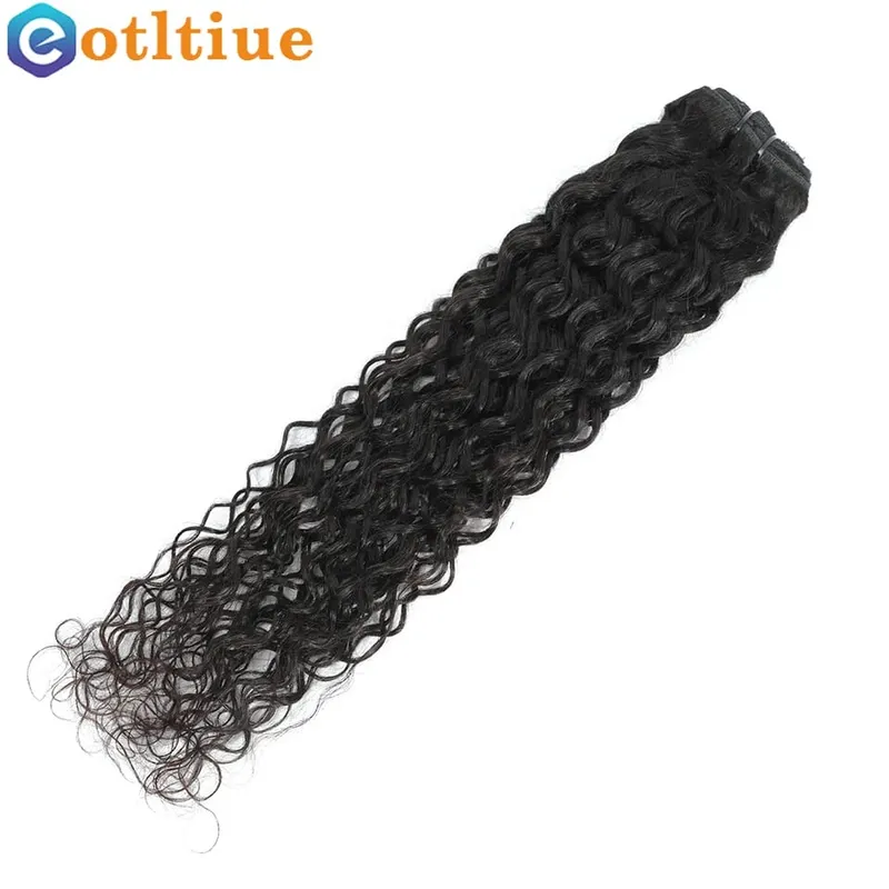 Water Wave Clip In prodlužování vlasů Lidské vlasy Brazilské lidské vlasy 8 kusů a 120 g/sada Natural Color 12-26 Inches Remy Hair