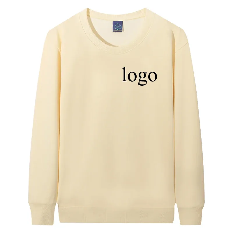 Customized Round Neck 60% Cotton Hoodies Men Fashion Printed Loose Long Sleeve Pullover Women Personality Streetwear Sweatshirts