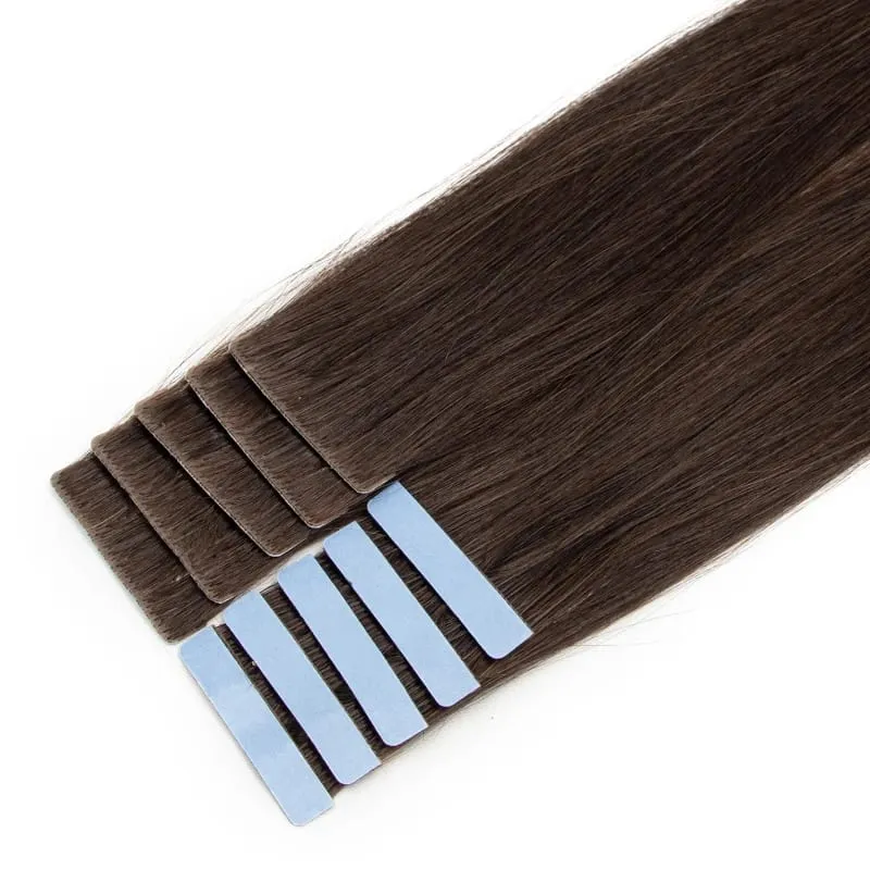 Invisible Tape In Extensions Emberi Haj Seamless Pu Skin Weft Injektált hajhosszabbítók Kézzel kötött ragasztók Tape-Ins 10db/csomag