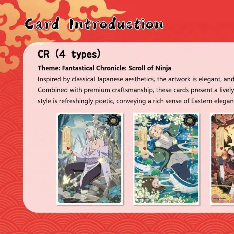Genuine Naruto English Version Sreies2 T2W9 T4W6 Booster Box Anime TCG Rare CR Ninja World Collection Cards Kids Toy Gift