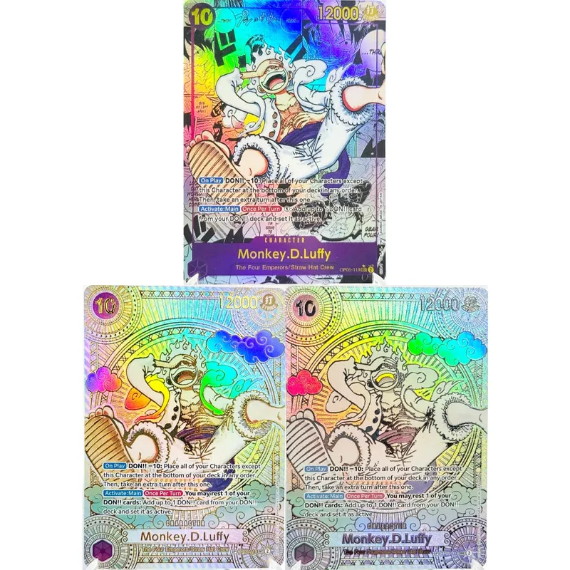 (EN/JP) ONE PIECE GAME Card Monkey D Luffy OP05-119 Manga SP Gold/Silver High Quality Textured Flagship Proxy Cards