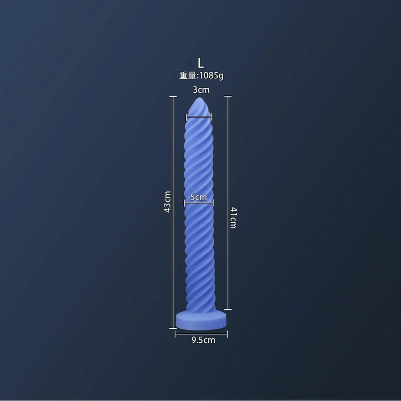 Thread Spiral Long Anal Plug Silicone Flexible Adult Sex Toys for Men Women Female Masturbation Toys Male Anal Masturbator