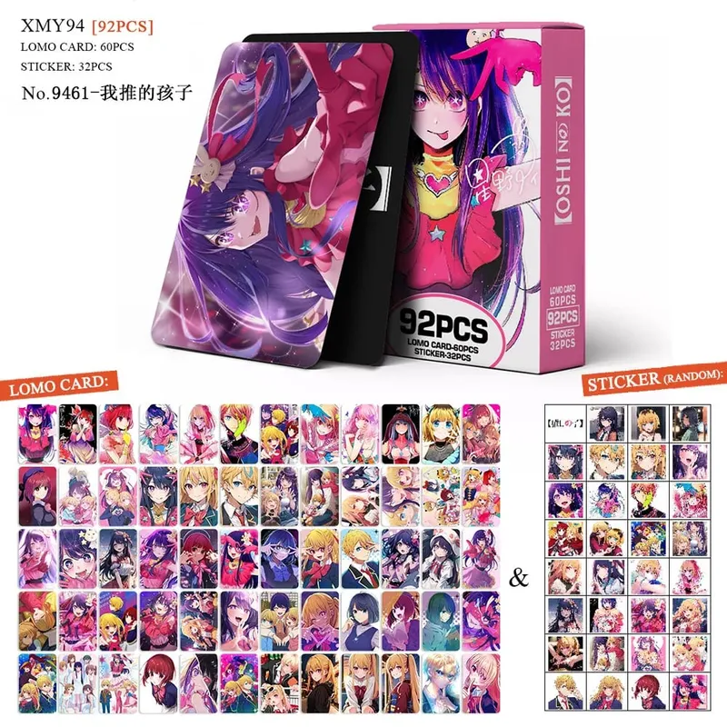 Carte postale de dessin animé Haikyuu Lomo, jouet tueur de démons Genshin Impact, cartes de Collection avec autocollants, cadeau d'anniversaire