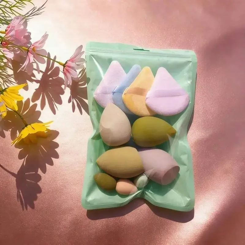 Travel-Friendly 11PC Mini Makeup Sponge Set - Latex-Free Ultra Soft Wet-Expandable Professional Beauty Tool