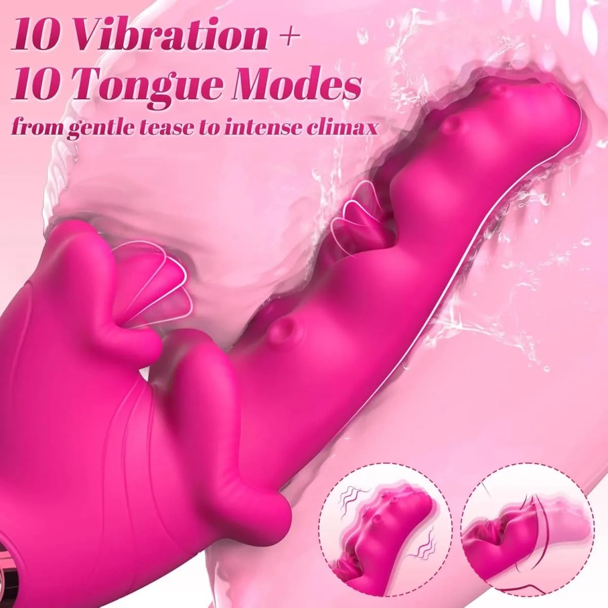 G Spot Dildo Vibrator Couples Sex Toys for Women Vibrating Adult Toys Realistic Tongue Vibrator for Women Pleasure for Female