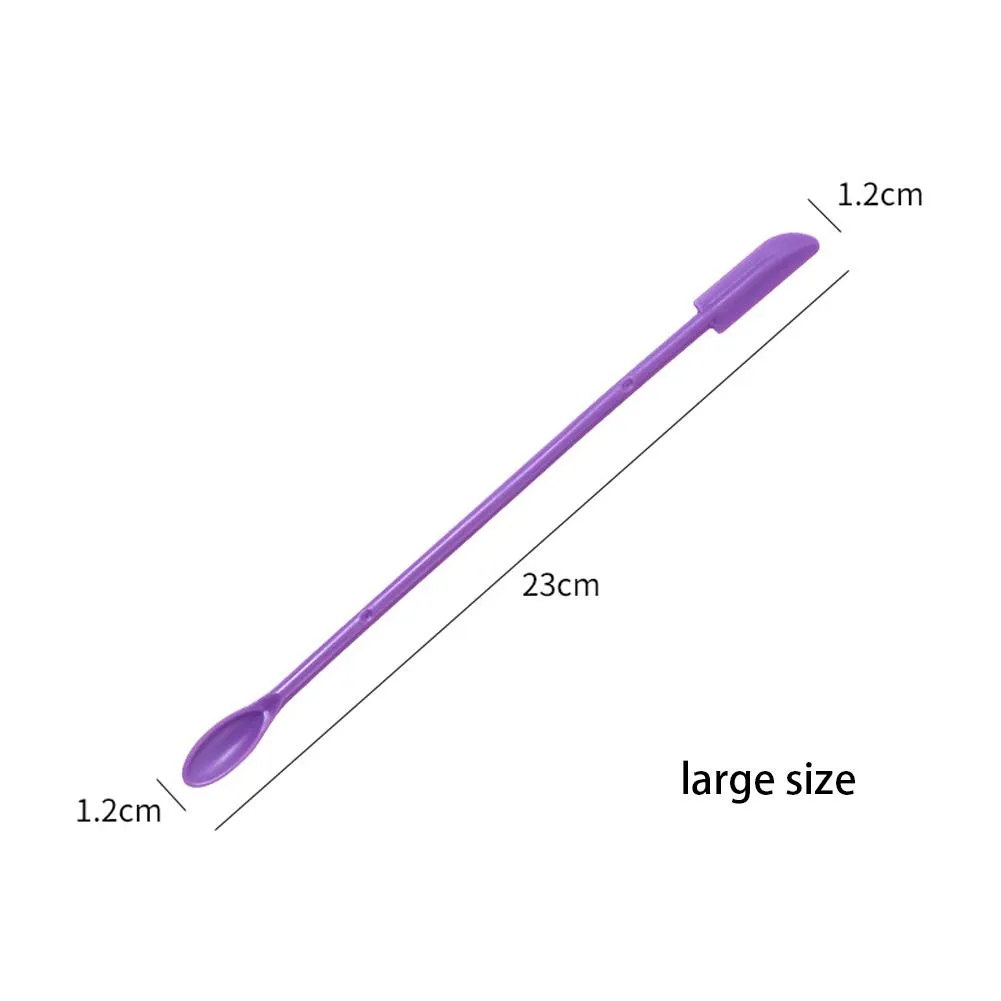 3pcs Portable Mini Silicone Scraper Soft Lengthened Face Mask Brush Double-head Jam Scraping Spoons Makeup Brushes Set