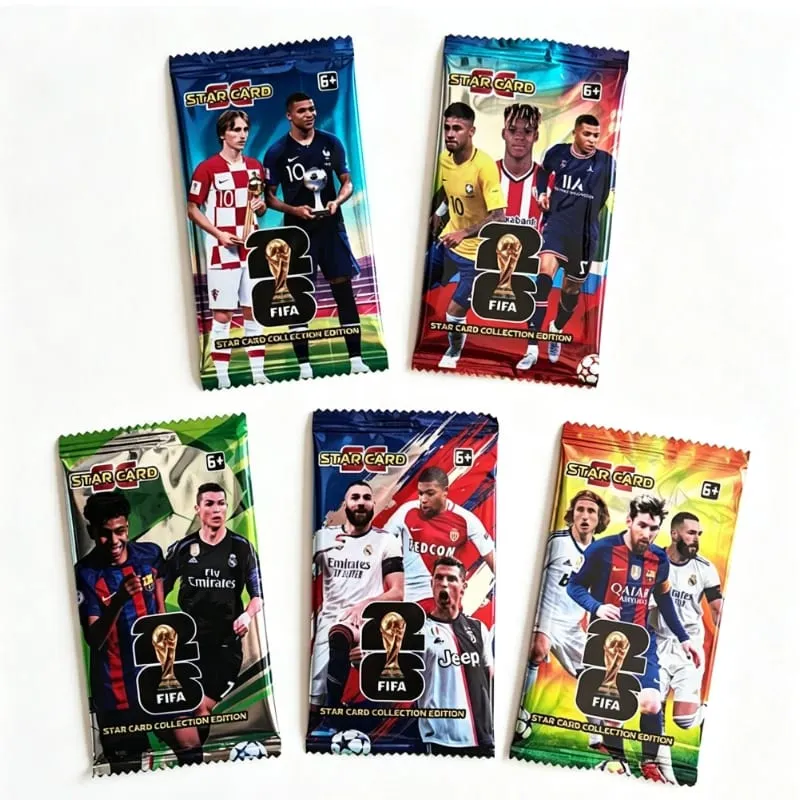 Football Star Trading Cards Box Soccer Player Collection Card Packs Sports Game Cards Fan Souvenir Birthday Gift for Boys — image 3