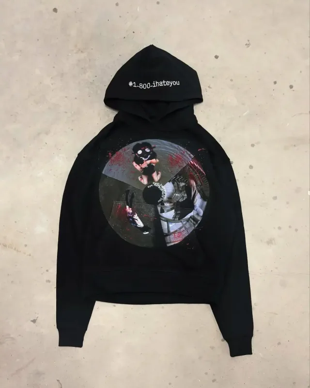 Y2K Retro Grunge Hip Hop Zip Up Hoodie Gothic μοτίβο Μεγάλα φαρδιά φούτερ Harajuku Γυναικεία streetwear Ανδρικά ρούχα