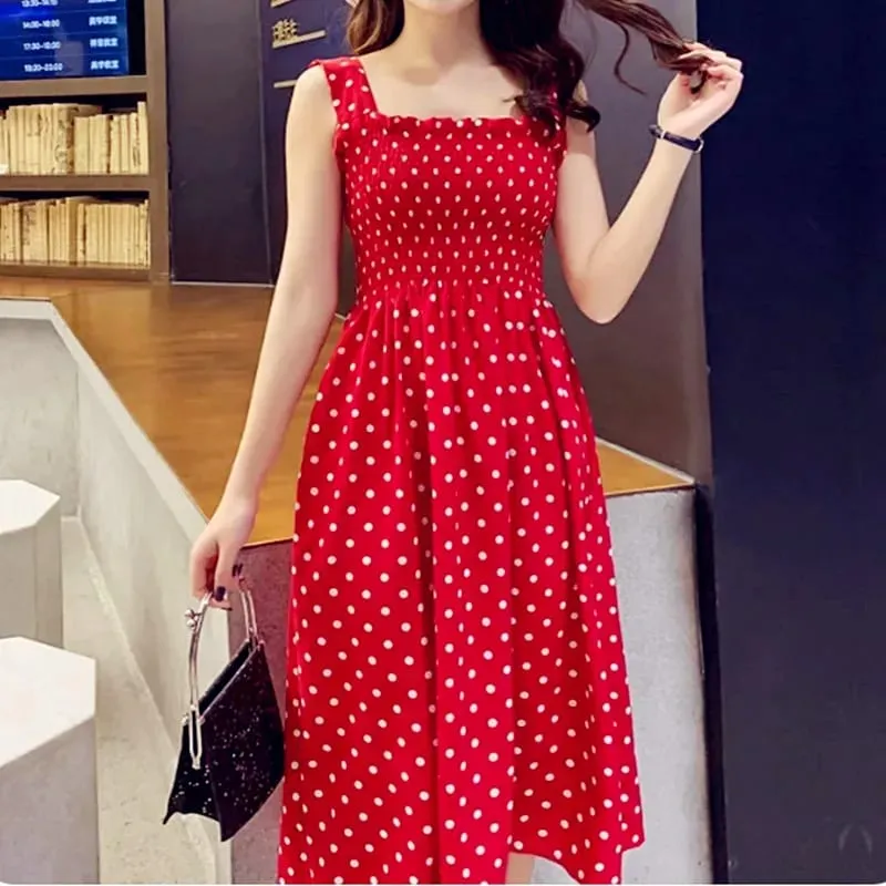 Léto Befree Pláž Dlouhé Vintage tečky Ležérní Volány Elegantní Party Maxi Pásek Camis Hedvábné šaty Vestidos Sexy šaty Ženy