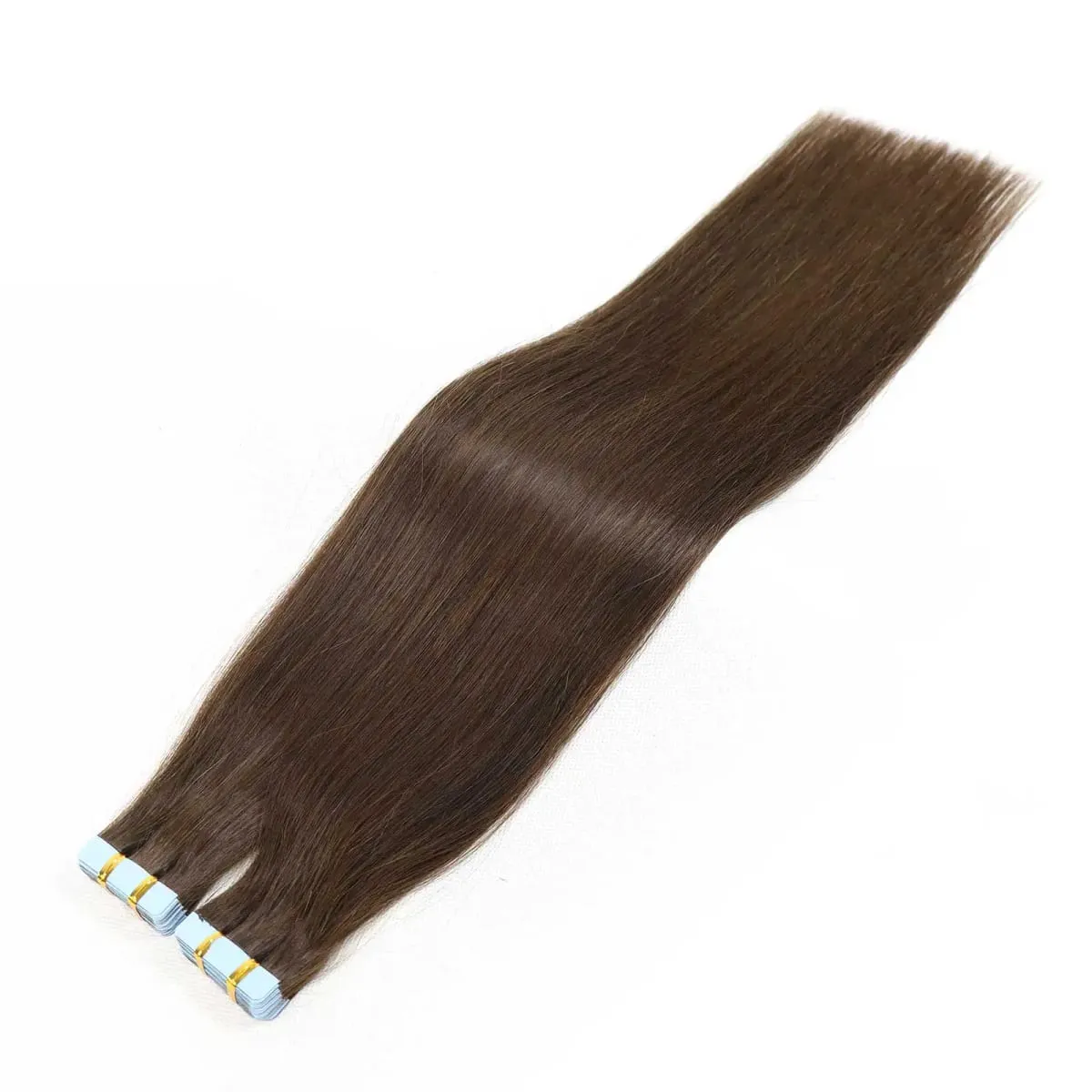 Blonde Highlight Tape In Human Hair Extensions For Women 20Inch Ash Brown Invisible Straight Hair Tape In Extensions 20Pcs/Pack