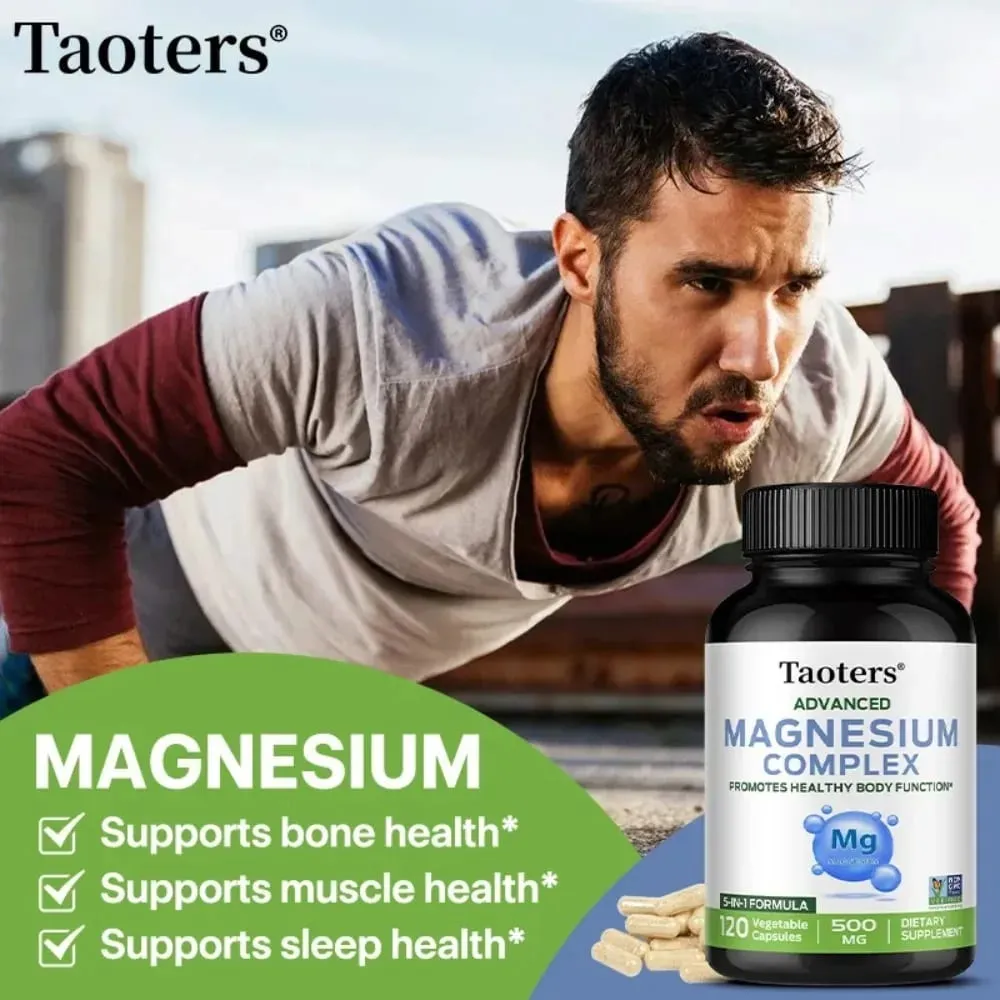 Magnesium Complex - Bone Muscle & Heart Health Supplement Sleep Support Muscle Relaxation Stress & Anxiety Relief