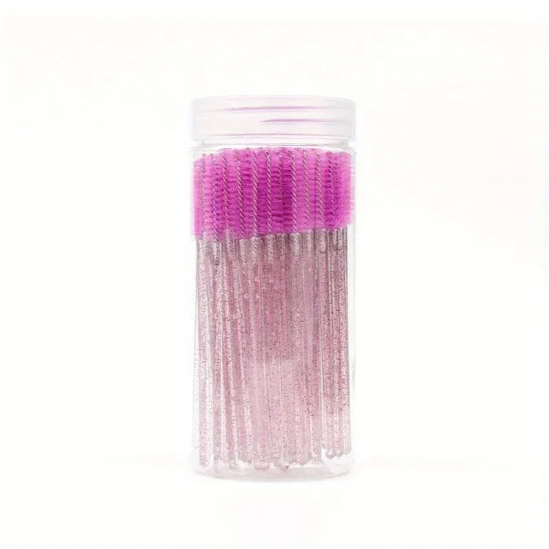 50pcs Disposable Mascara Wand Eyelash Brush Crystal Eyebrow Shaper Brush For Eyelash Extension Makeup Brushes Applicators