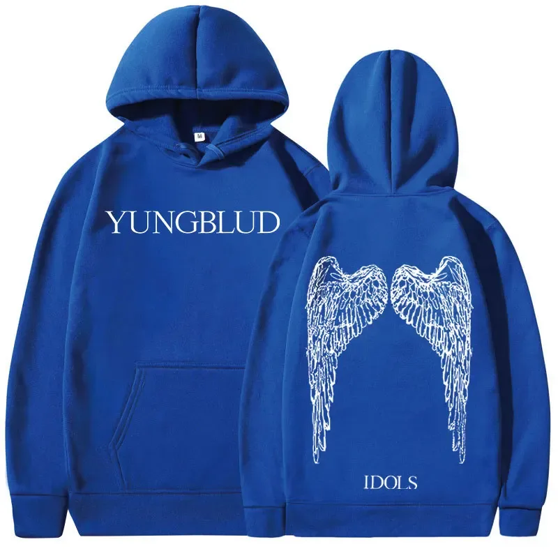 Yungblud idols asas álbum tour 2025 hoodies das mulheres dos homens do vintage moda moletom com capuz hip hop pullovers de grandes dimensões streetwear