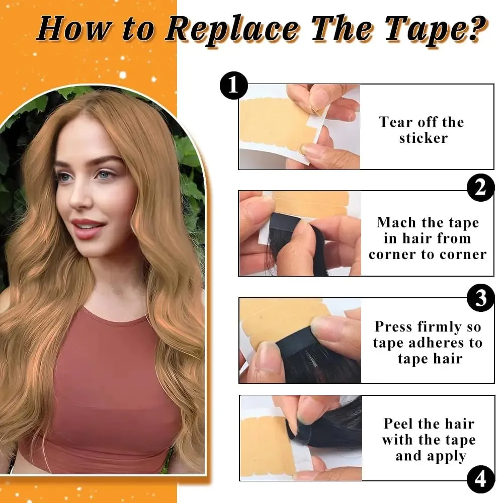 Jessie's Wig #27 Tape in Hair Extensions 100% Remy Human Hair