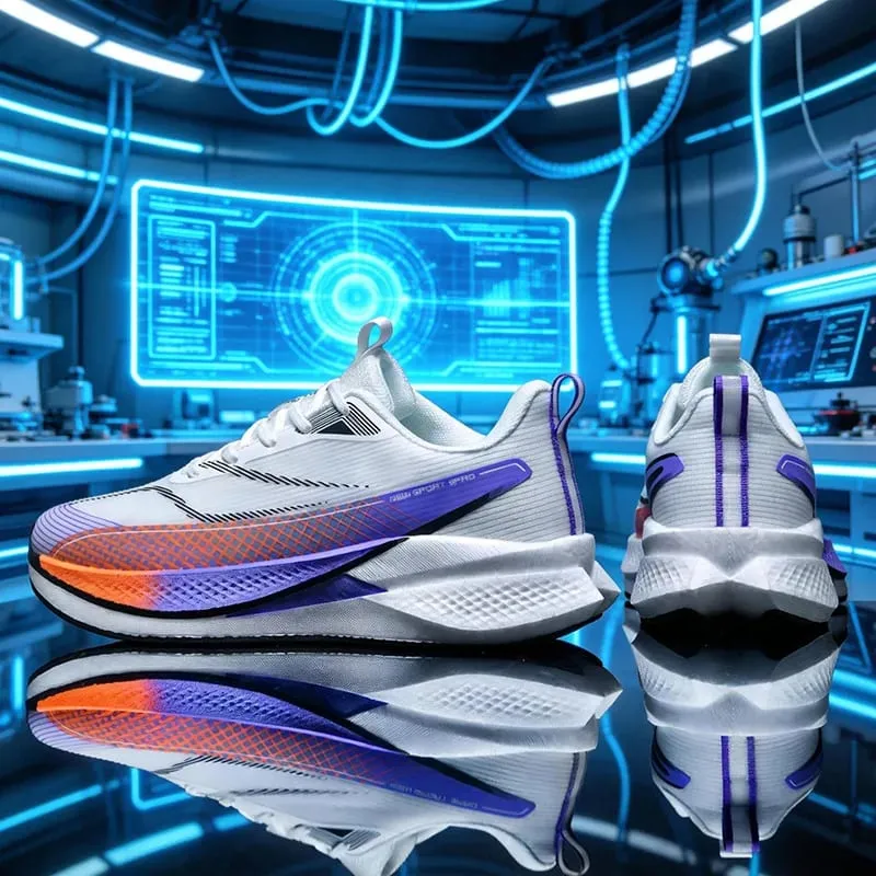 Men Casual Sports Running Shoes Carbon Board Marathon Training Breathable Women's Jogging Athletic Nonskid Walking Sneakers
