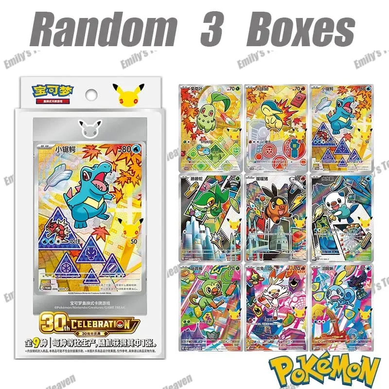 In Stock New Simplified Chinese Pokémon 30th Anniversary Celebration First Partner SIR Set Vol.1 Vol.2 Collectible PTCG Cards
