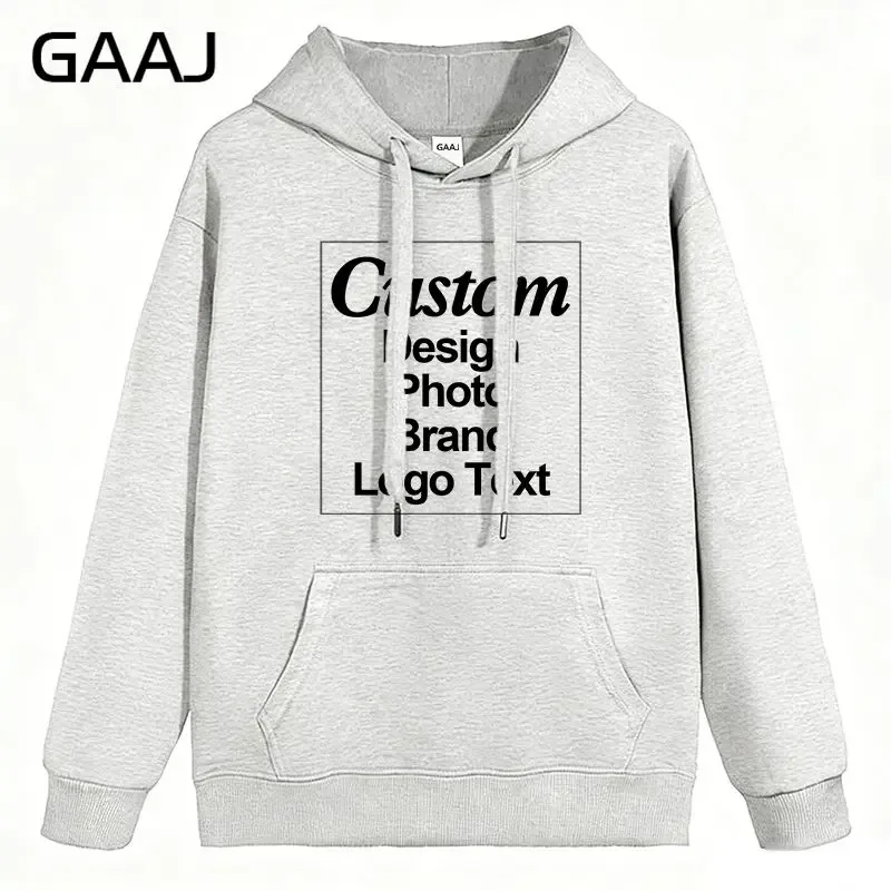 High Quality Custom Hoodie Cotton Sweatshirt Print Embroidery Brand Logo Text Photo Design Men Women Famliy Team Clothing 300g