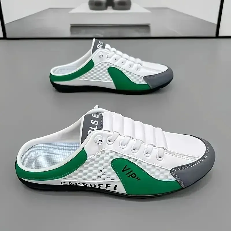Moda uomo Mezze Pantofole con suola morbida Estate Uomo Trendy Fondo Scarpe casual Suola morbida Sneakers Zapatos De Hombre Plus Size 48