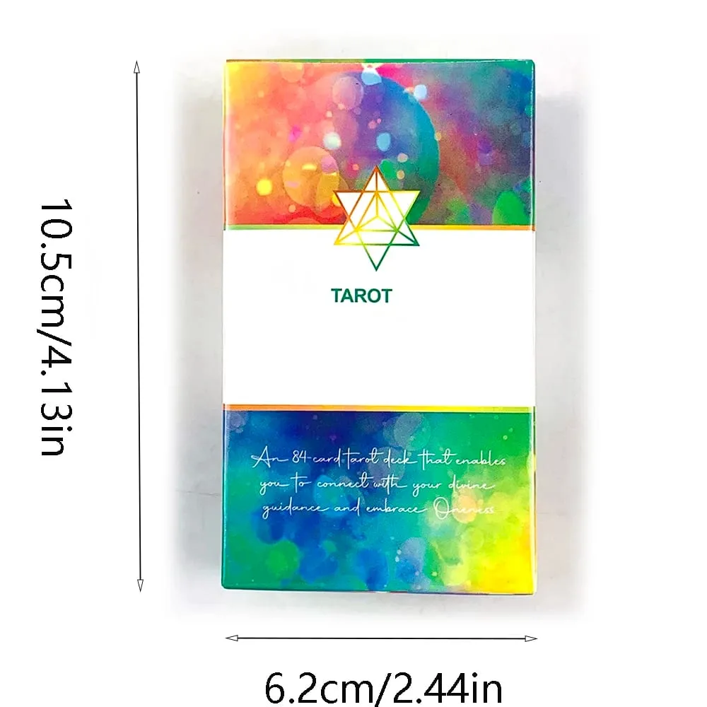 Tarot of Oneness Tarotkort 84 kort Mystisk tarotlek Andlig vägledning Spådomskortspel för tarotutövare