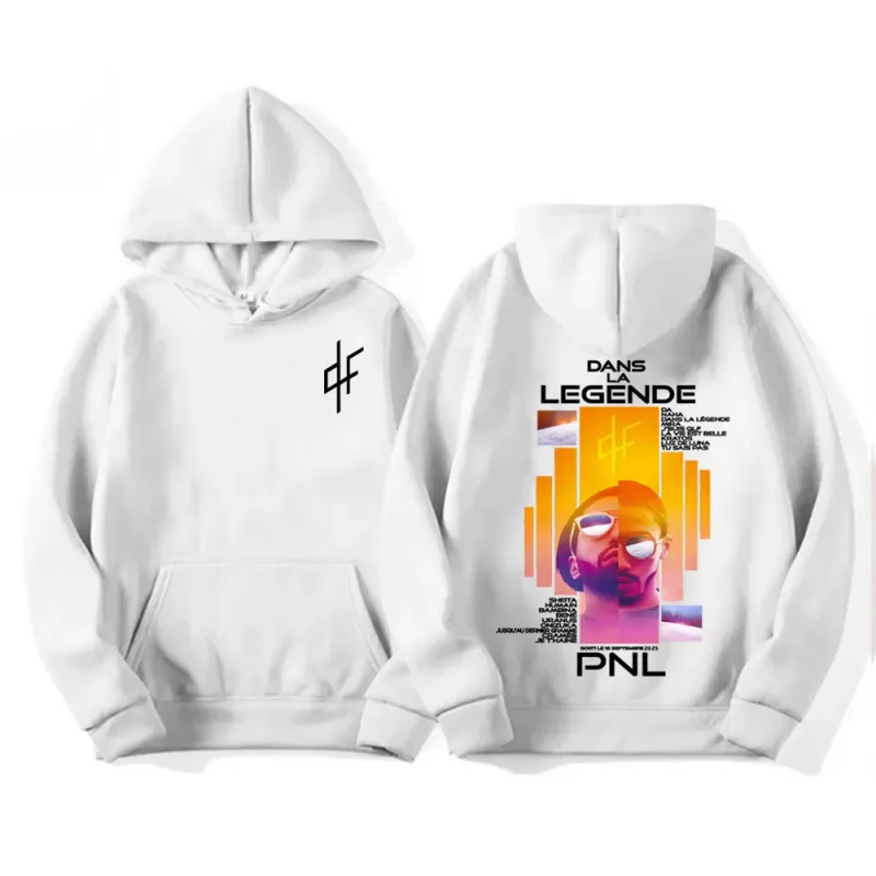 Französischer Rapper Le Monde Chico PNL Album Cover Hoodies Herrenbekleidung Hochwertige Fleece-Sweatshirts Mode Hip Hop Retro Hoodie
