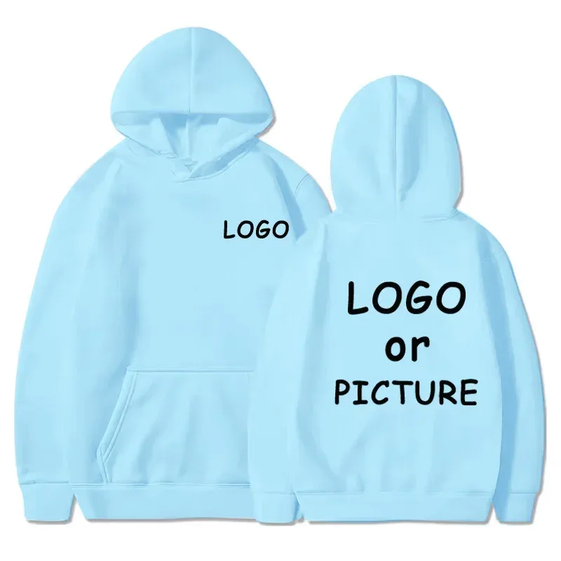 Custom logo printed men's women's casual hoodies long sleeve hoodies autumn and winter personalized street style sweatshirts.