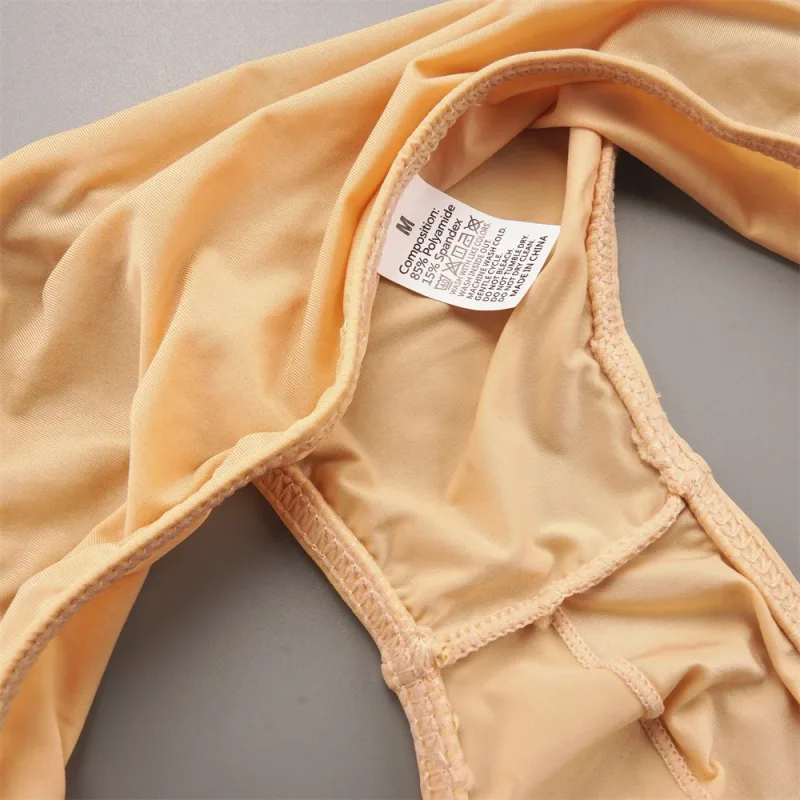 Seluar Dalam Lelaki Pinggang Rendah Ais Nipis Seluar Dalam Separuh Lutsinar Warna Pejal Plus Saiz Bulge Pouch Seluar Dalam Lembut Bernafas Licin