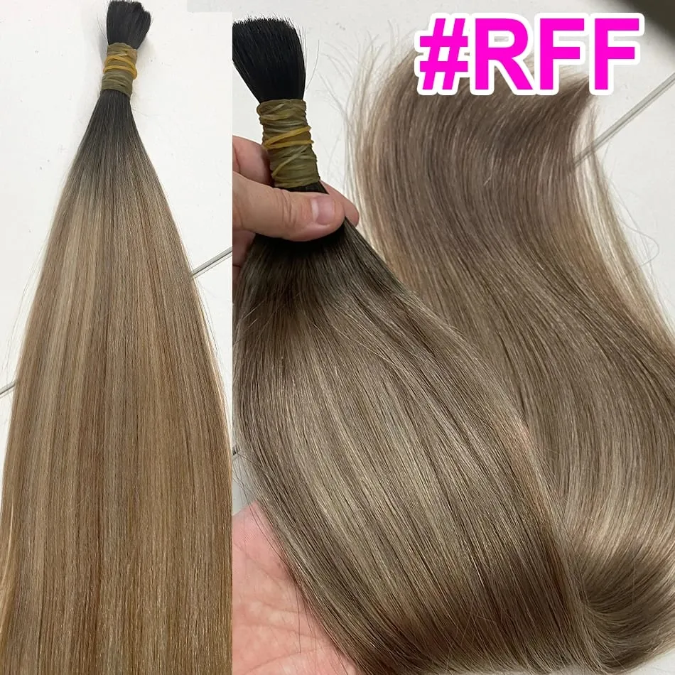 Virgin Real100% Human Hair Bulk Extension Black 613 Blonde Hair Bulk 12a Weaving For Braiding Unprocessed No Weft Straight Hair
