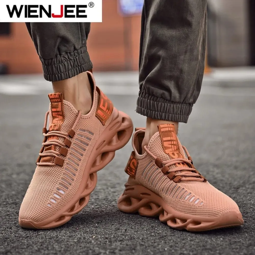 Mens Athletic Sneakers Magaan na Breathable Gym Shoes Non Slip Walking Shoes Kumportableng Sports Shoes Para sa Men Training — image 4
