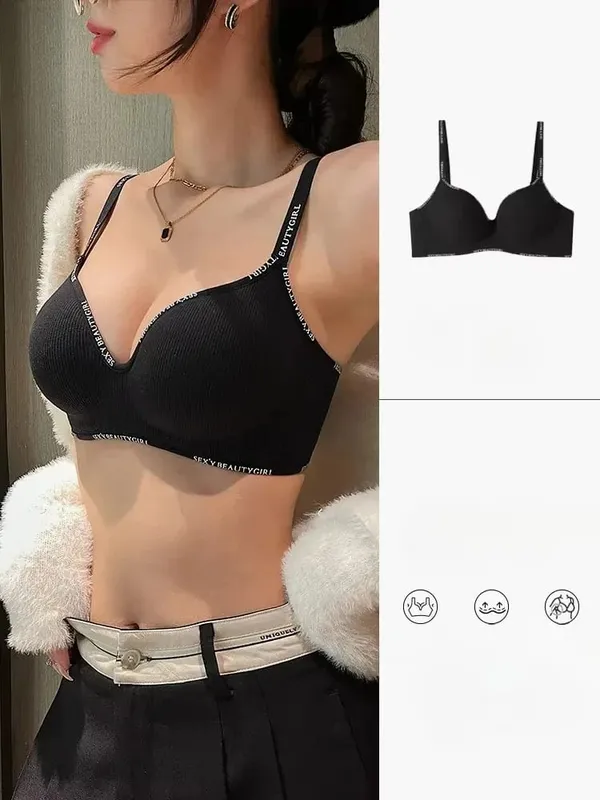 Γυναικεία εσώρουχα μικρό στήθος Sexy Push Up Εσώρουχα Σουτιέν χωρίς ραφή για Γυναικεία Άνετο καθημερινό σουτιέν Χοντρό Bralette 32-38AB