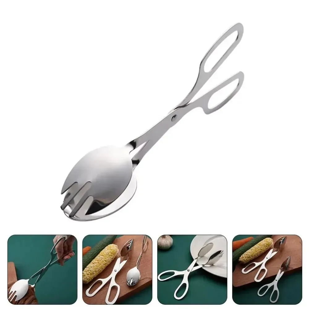 1PC Salad Dressing Food Clip Mini Cakes Bakery Supplies Heavy Duty Scissors Bread Tong Stainless Steel Steak Clamp