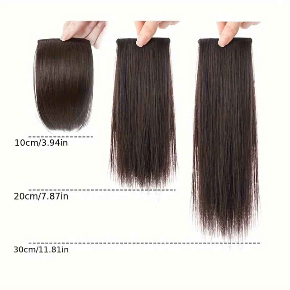 2 Stück natürliche, unsichtbare, flauschige Haarpolster für Frauen, Haarverlängerung, flauschiges Haarfutter, obere Abdeckung, synthetisches, nahtloses Haarpolster