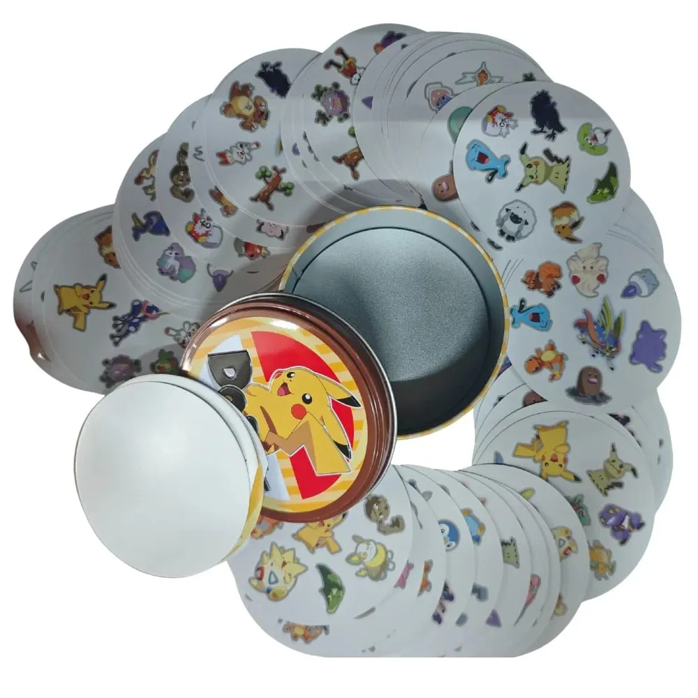 Pokemon Card Iron Box Board Game Cards Pikachu Card Family 2-8 Players Festive Christmas & Halloween Gift for Kids — image 2